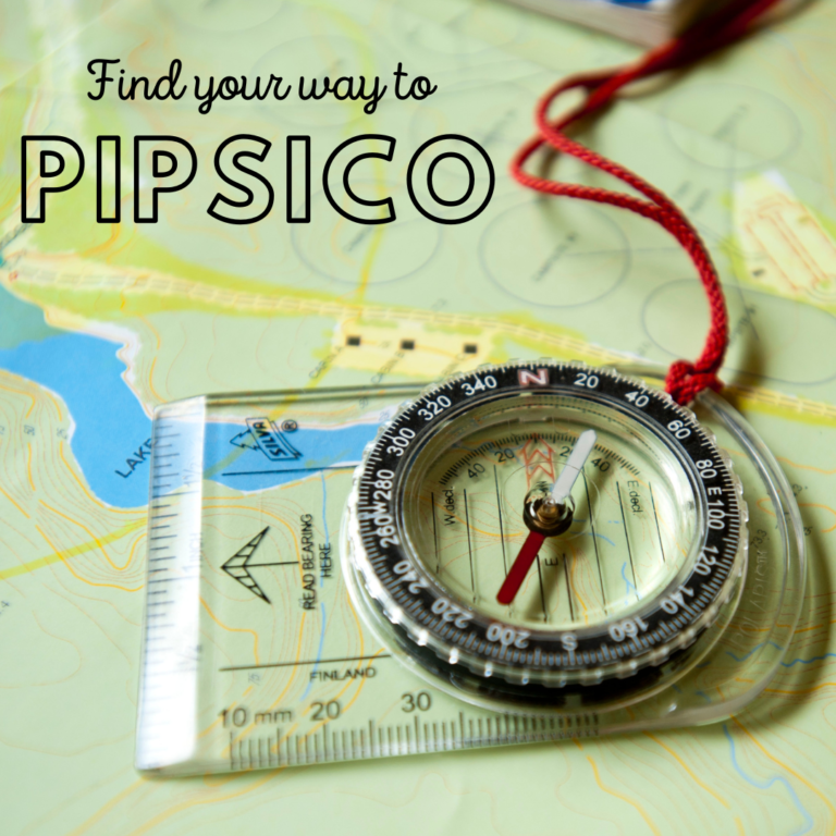 Find your way to Pipsico map with compass